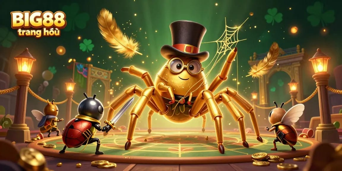Engage with BIG88 trang chủ through this vibrant 3D illustration of a casino scene with dynamic characters and elements.