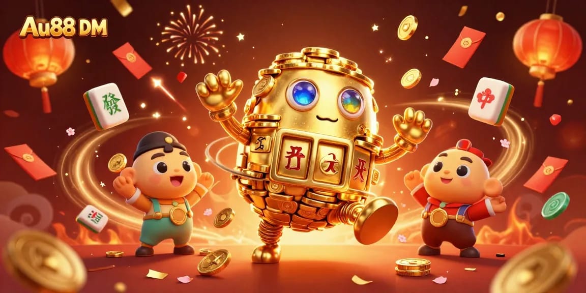 Engage in thrilling gameplay at Au88 DM with vibrant casino elements and captivating characters.
