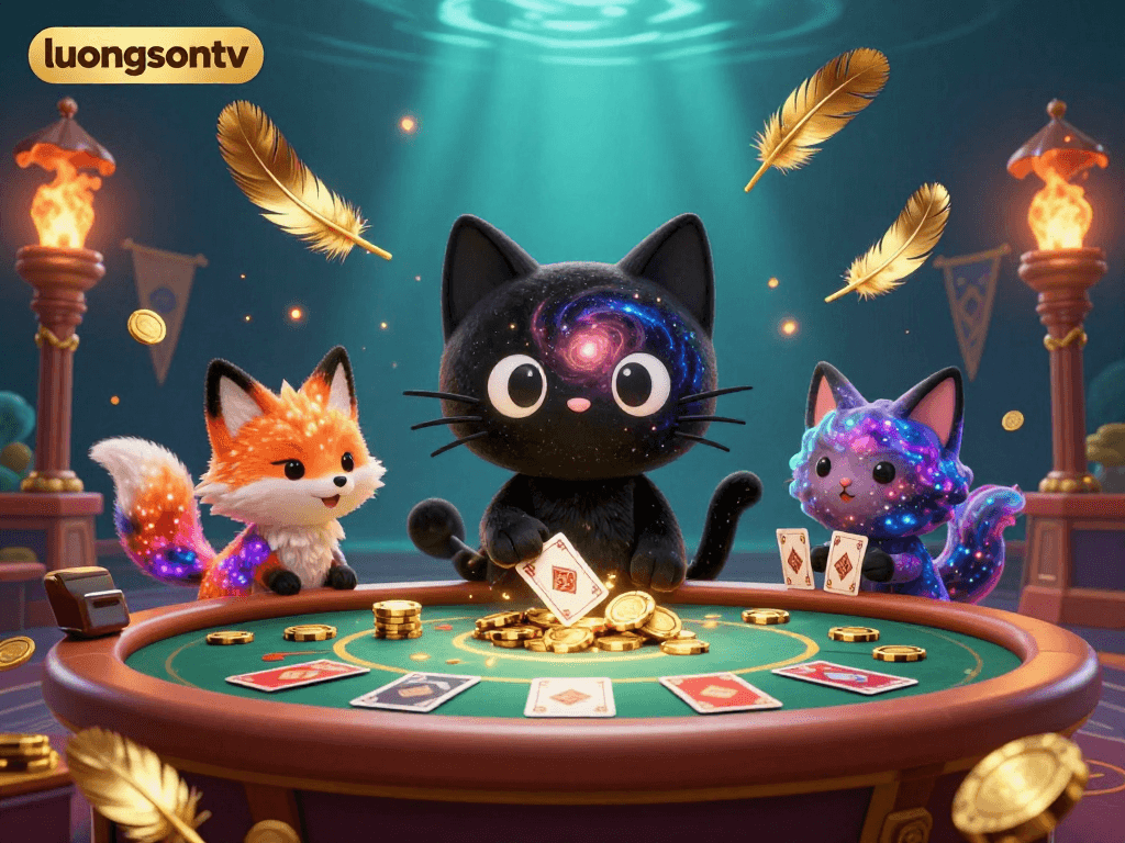 Experience the excitement of sports betting with luongsontv's vibrant cosmic casino illustration.