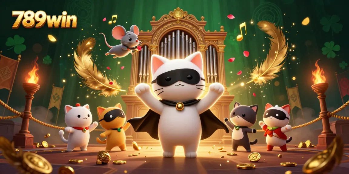 Experience thrilling gameplay with 789win's vibrant casino scene filled with enchanting characters and golden winnings.