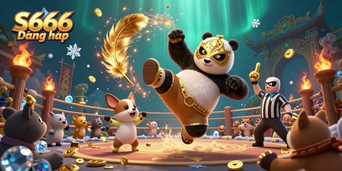 Engage in the excitement of S666 Đăng nhập with a vibrant 3D illustration showcasing dynamic casino action.