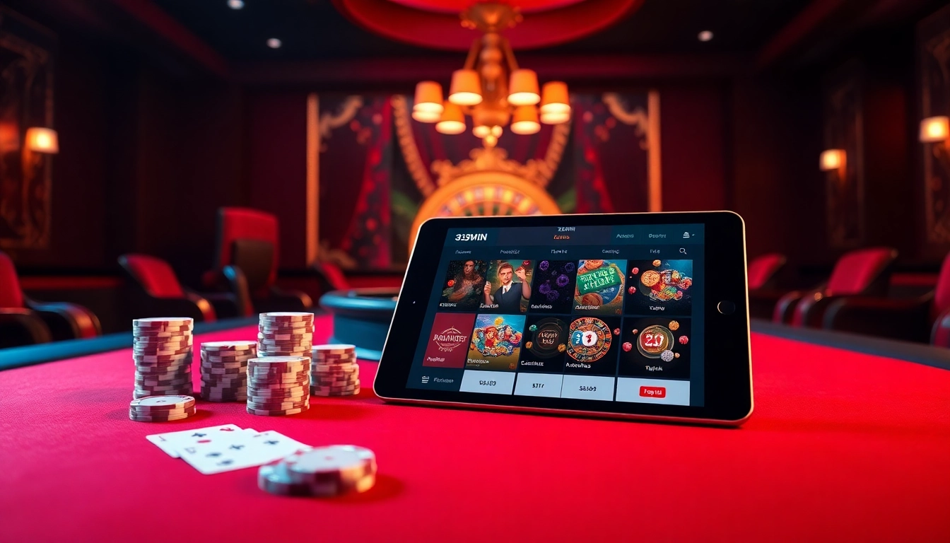 Engage in thrilling online gaming with the 33WIN interface, featuring luxurious casino elements.