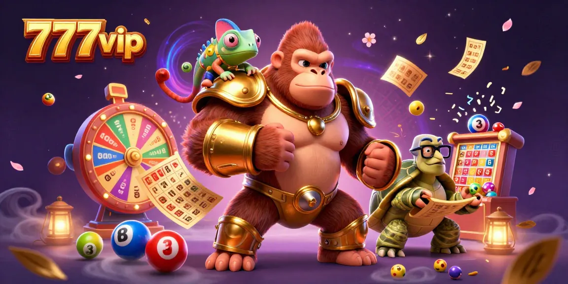 Experience the excitement with 777vip featuring vibrant graphics of engaging slots, jackpots, and casino elements.