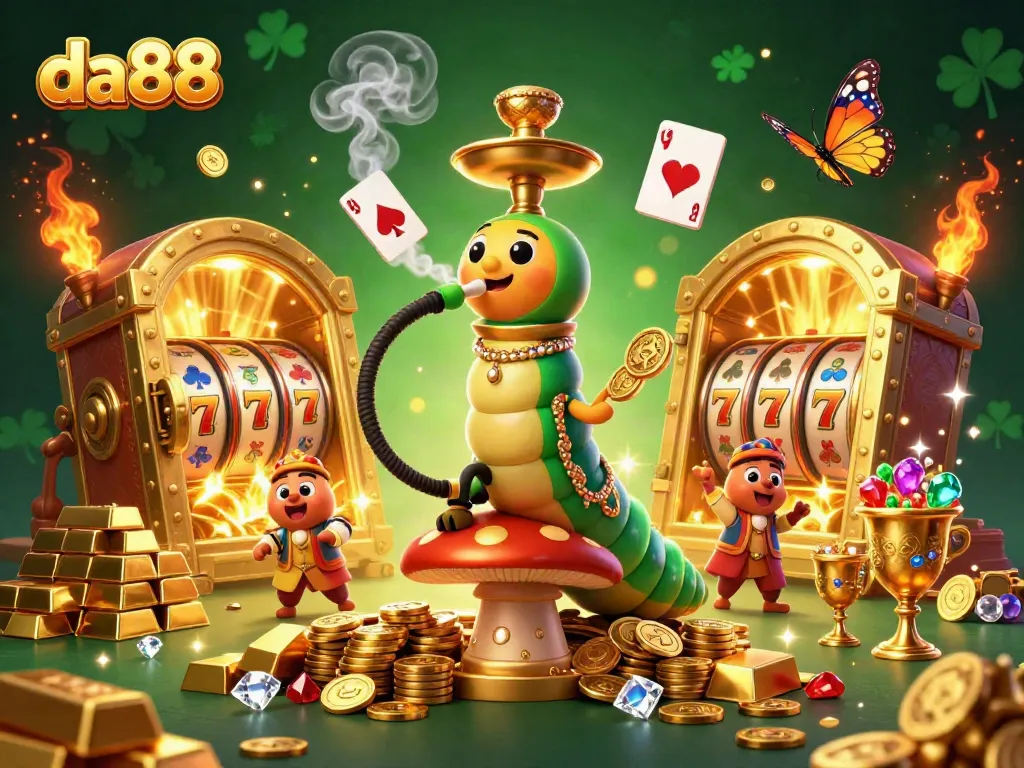 Join the excitement at da88 with a vibrant 3D illustration showcasing thrilling gaming elements.