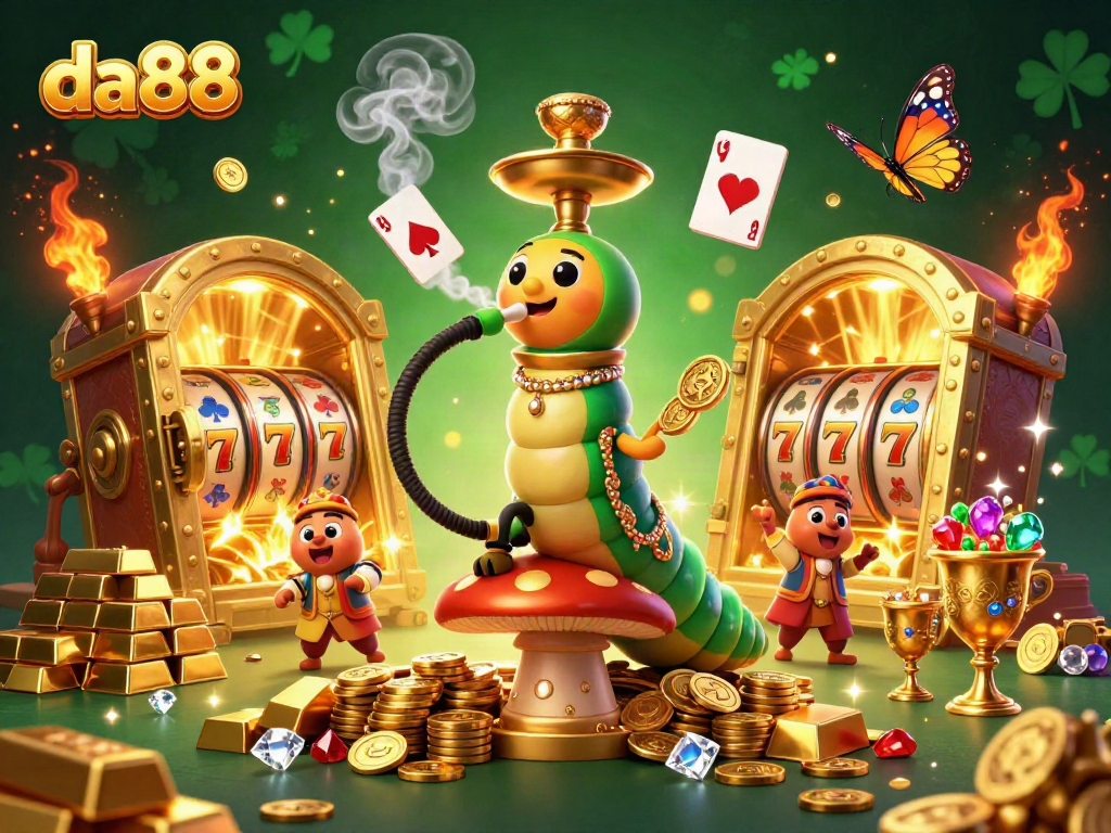 Join the excitement at da88 with a vibrant 3D illustration showcasing thrilling gaming elements.