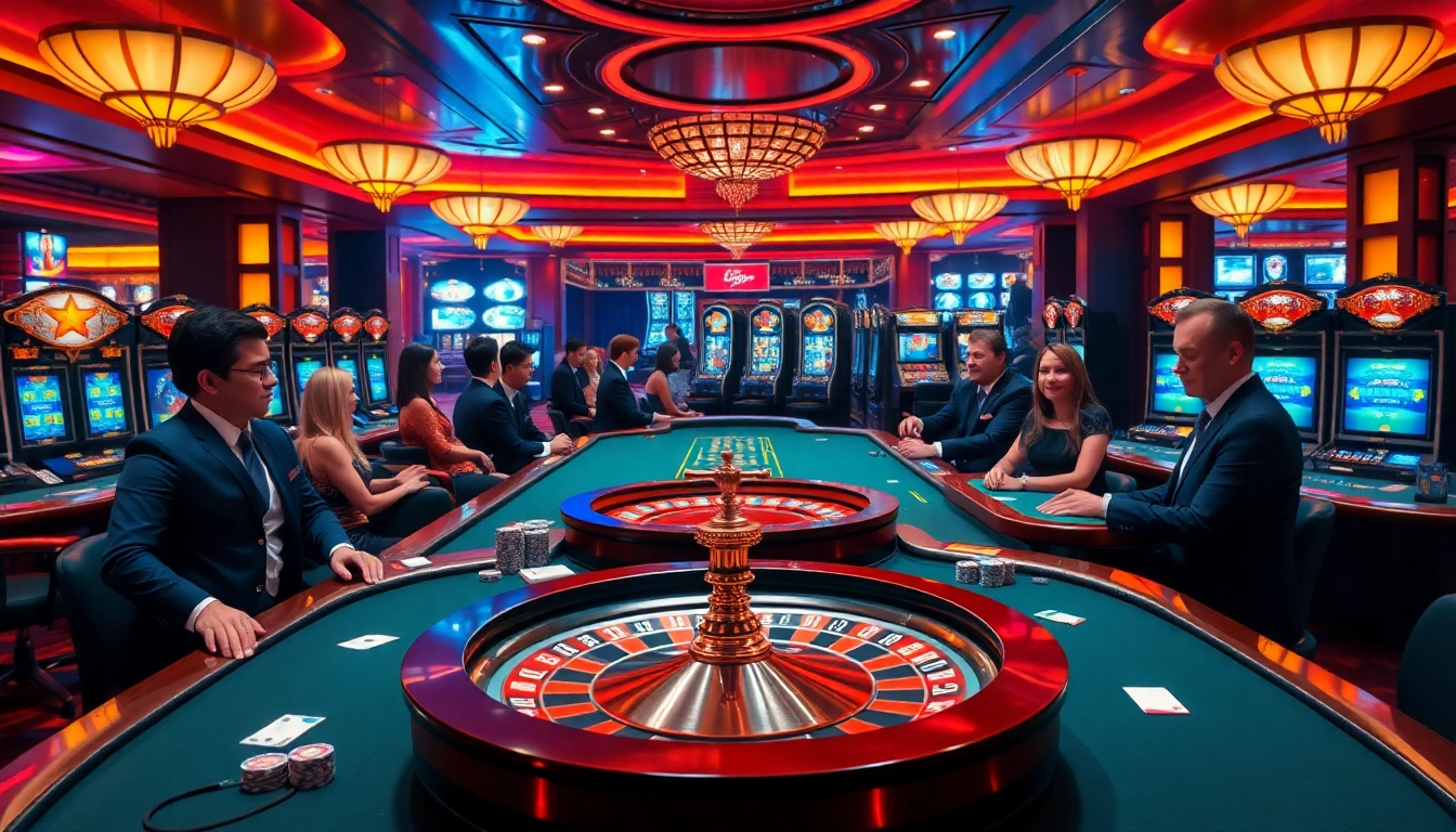 Experience the thrill of gambling at lu888, featuring exciting poker tables and vibrant slot machines.