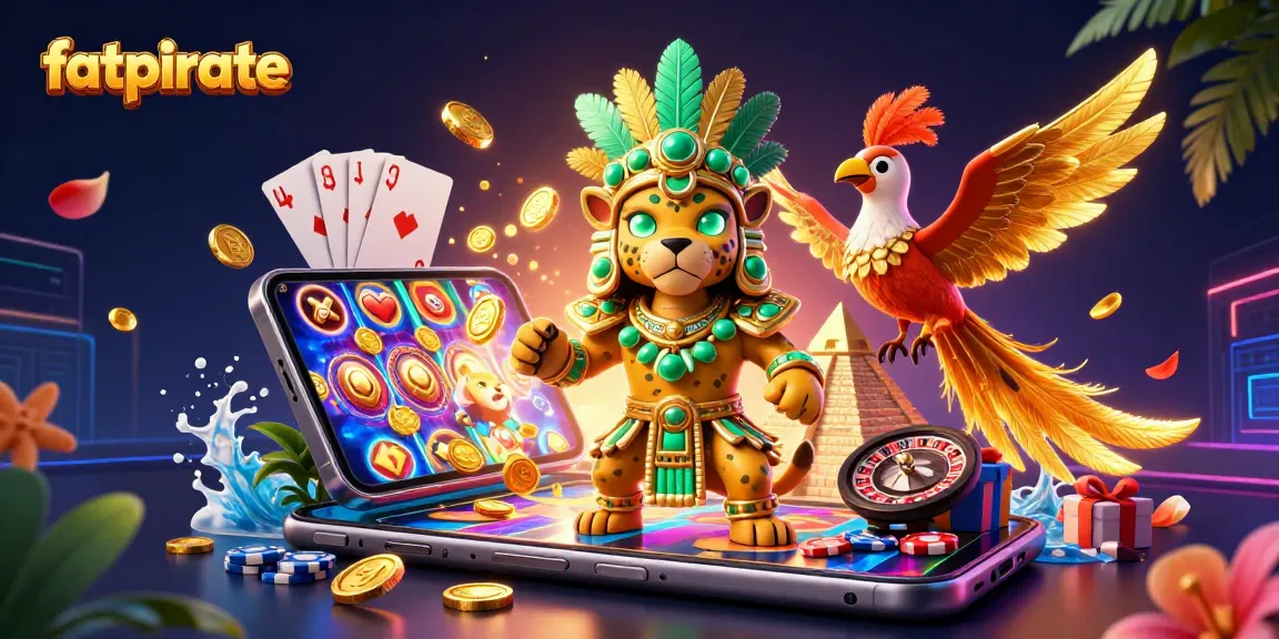 Experience the vibrant world of fatpirate casino with spinning reels, vibrant characters, and gaming excitement.