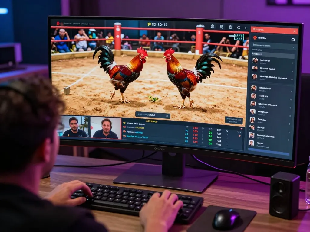 Watch đá gà trực tiếp featuring live high-stakes cockfighting on a modern online platform