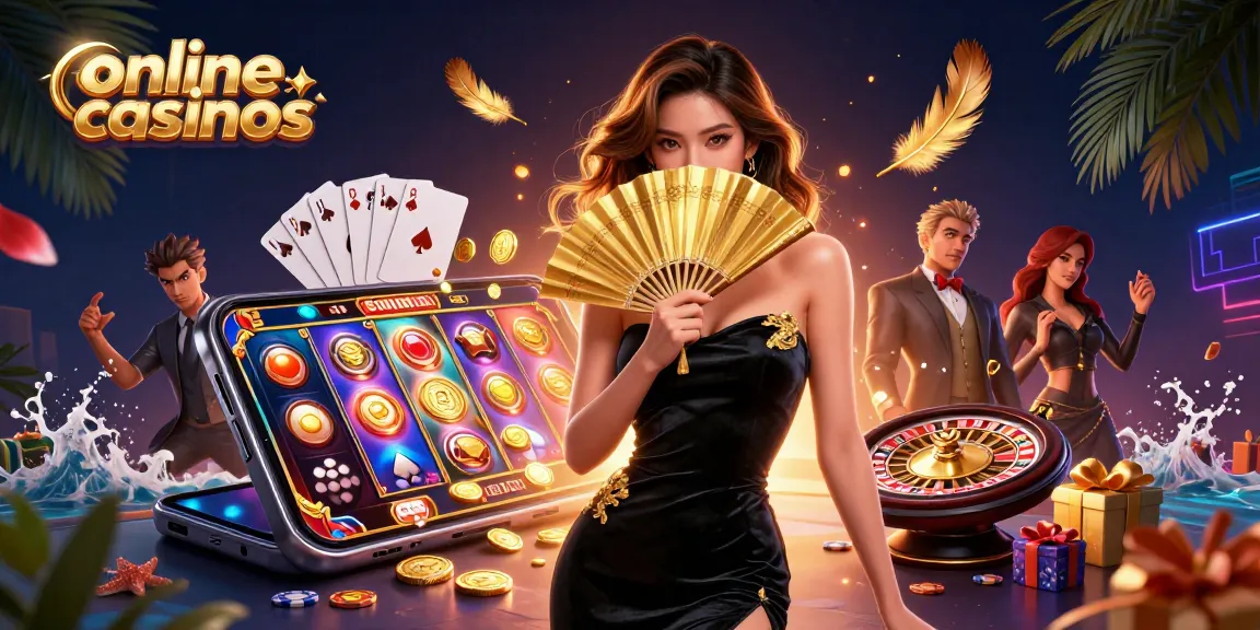 Engage with online casinos in a vibrant 3D scene, showcasing exciting games and dynamic action.