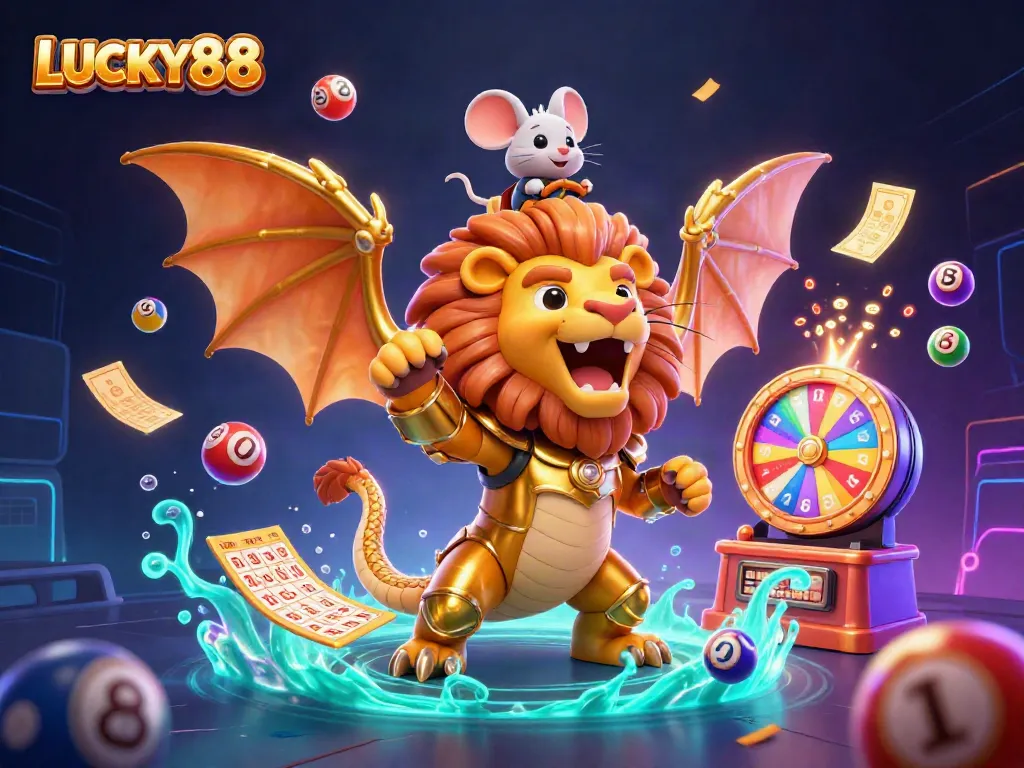 LUCKY88 slots reveal thrilling winning potential with vibrant lottery elements and dynamic action.