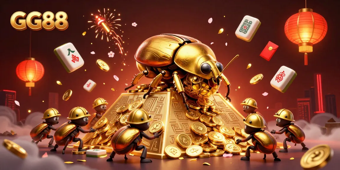 Experience the excitement of GG88's online gambling world with vibrant casino characters and dynamic elements.