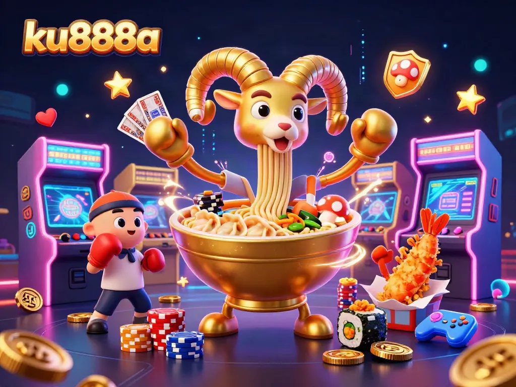 Betting with ku888a, a thrilling casino experience featuring fun characters and vibrant game elements.
