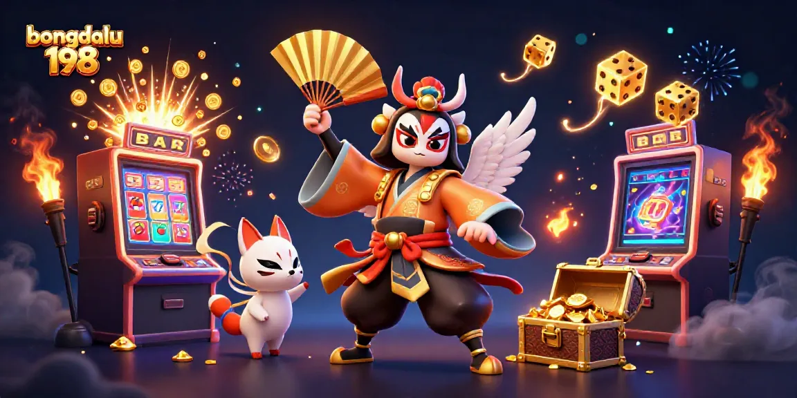Experience the excitement of bongdalu 198 with a vibrant 3D illustration of dynamic casino action.