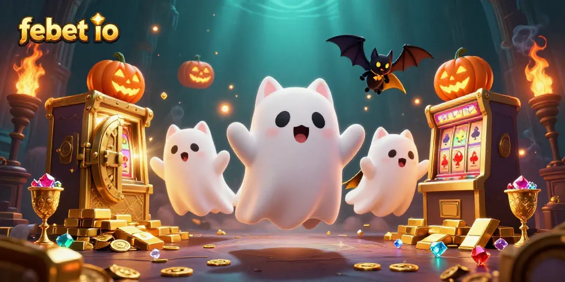 Experience thrilling gaming with febet io as a ghost cat explores a haunted casino.