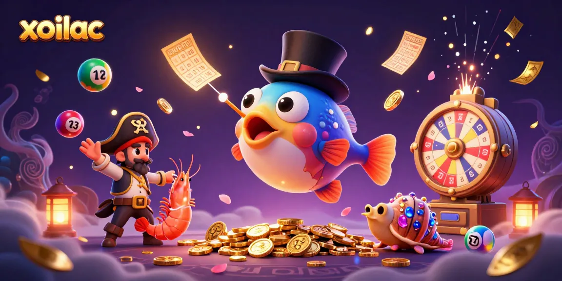 Catch thrilling rewards with xoilac’s dynamic lottery scene featuring animated characters.