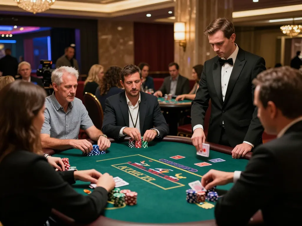Enjoy an exciting game of poker at Sunwin's upscale casino with dynamic gameplay and vibrant atmosphere.