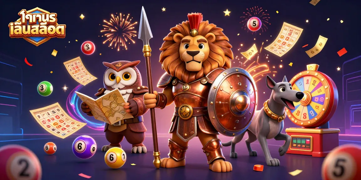 Engage with ทดลองเล่นสล็อต at an exciting 3D casino scene filled with vibrant game elements.