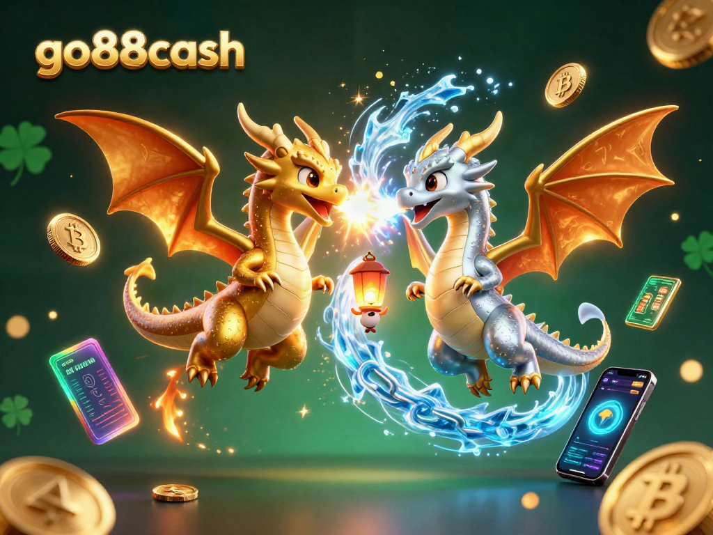Experience thrilling jackpots at go88cash with dazzling dragons in a vibrant casino scene.