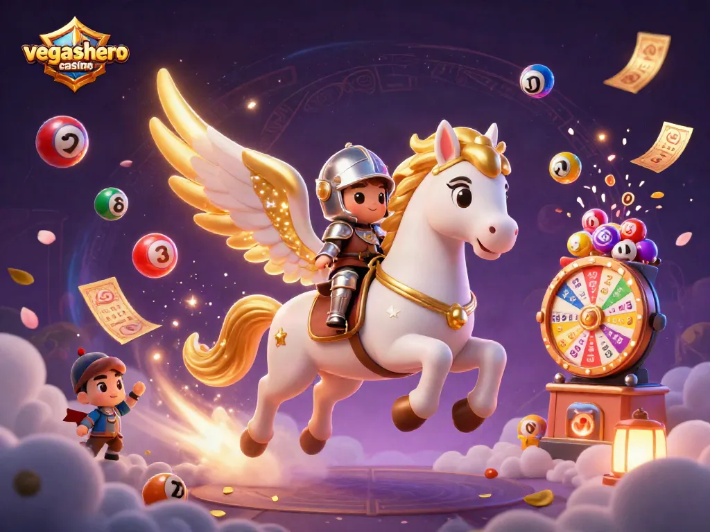 Experience thrilling gameplay at vegashero casino with dynamic lottery balls and whimsical characters.