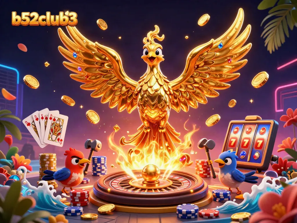 b52club3 brings the excitement of live casino with vibrant golden visuals and interactive gaming elements.