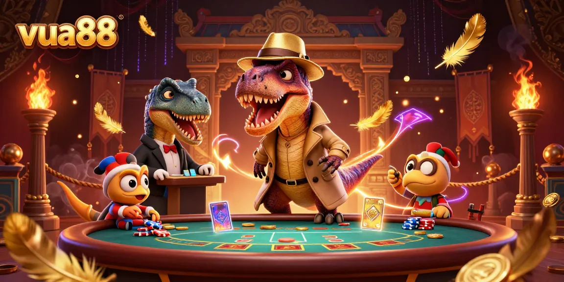 Experience thrilling games at vua88 with a sneaky compy pickpocketing chips at a blackjack table.
