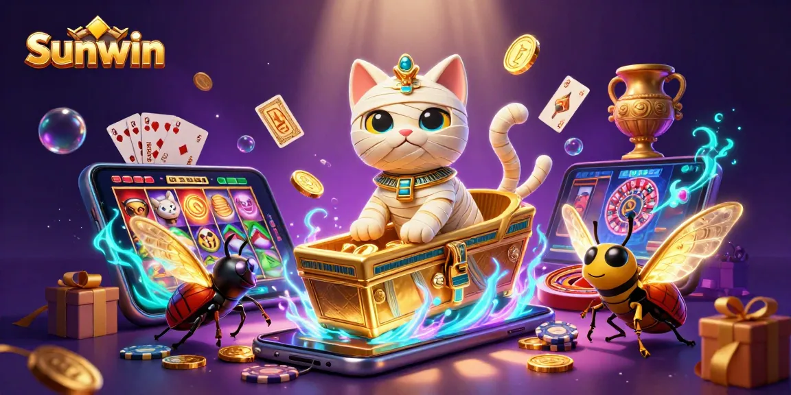 Sunwin unleashes exciting adventures in a vibrant virtual casino scene with glowing jackpots and engaging characters.