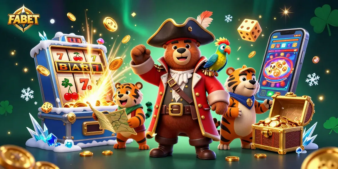 Spin and win with FABET's exciting casino adventure featuring vibrant characters and games.