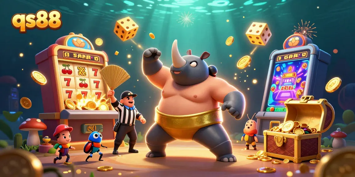 Experience thrilling casino action at qs88 with a vibrant scene filled with winning opportunities and excitement!