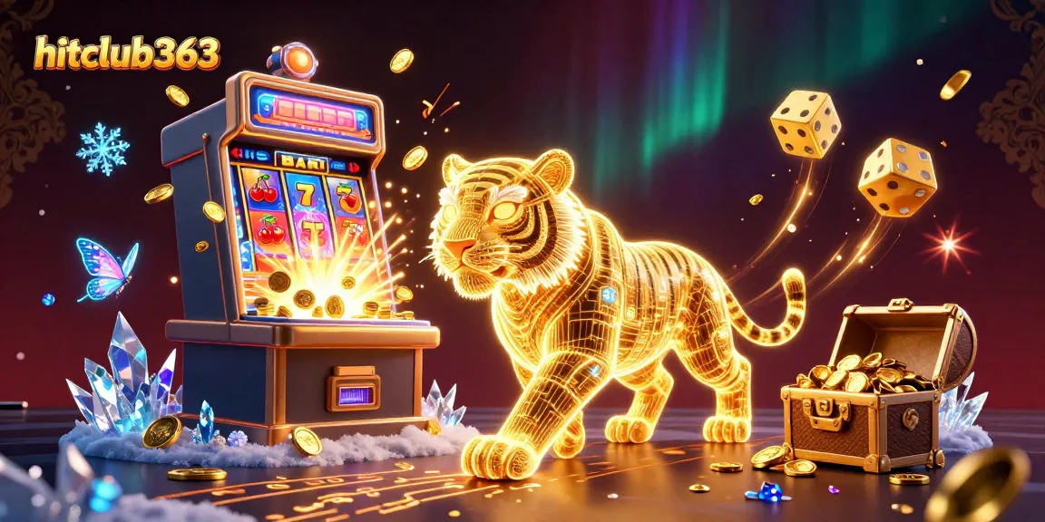 Experience the thrill of hitclub363 with a vibrant digital casino scene featuring jackpots and interactive games.